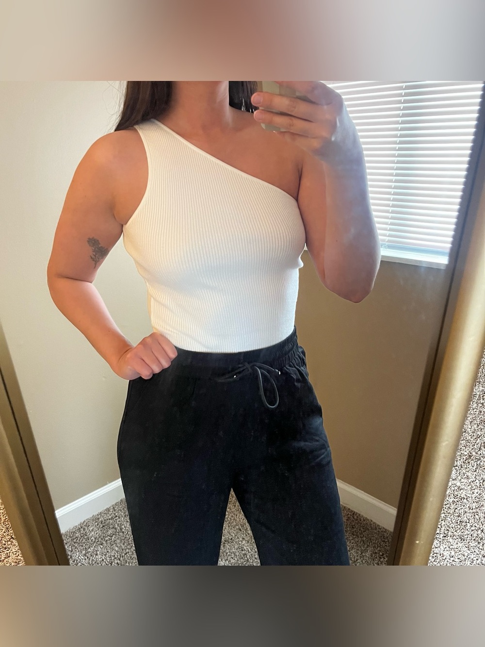 Amazon Ribbed One Shoulder Tank